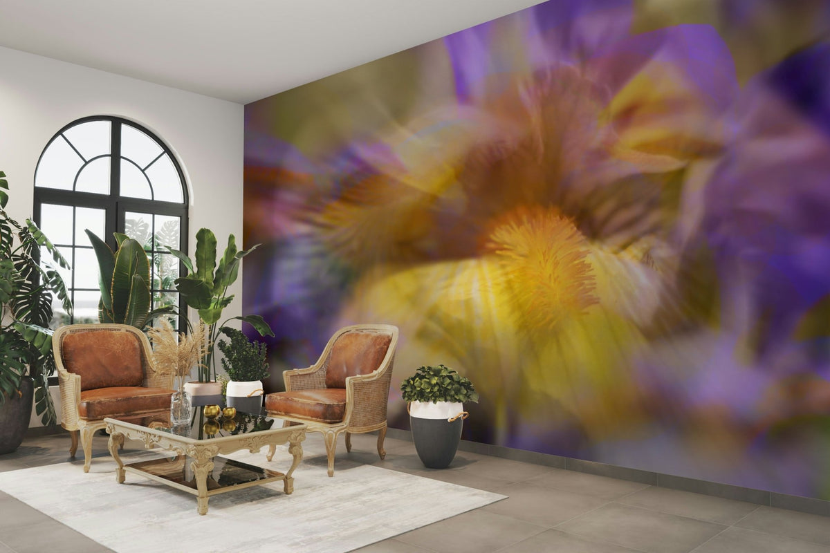 A vibrant and abstract wall mural., GD2697