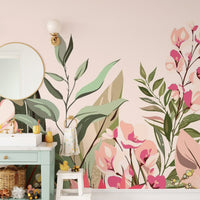 Modern colorful floral wallpaper flowers-011
