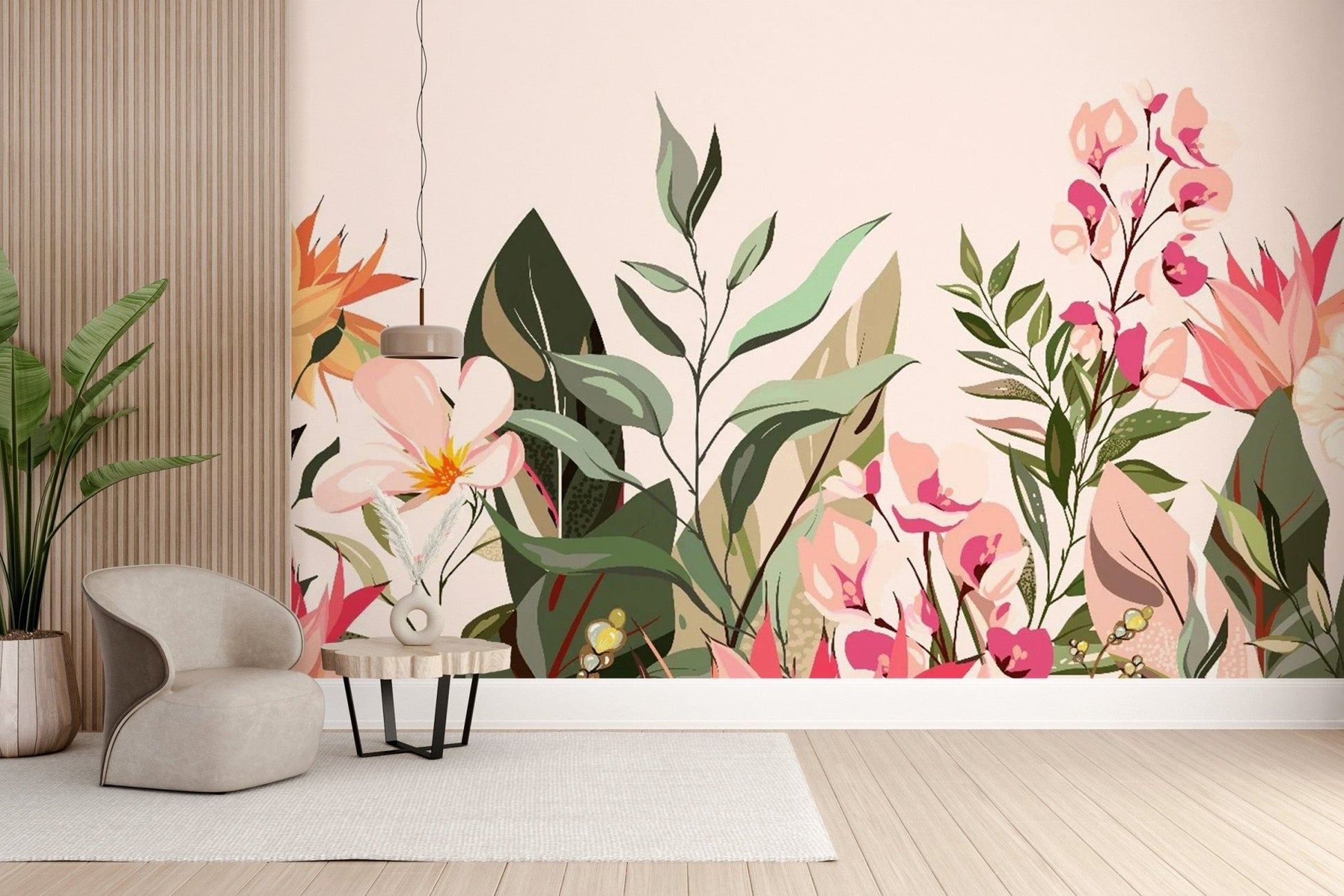 Vibrant floral wallpaper design flowers-011
