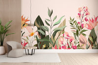 Vibrant floral wallpaper design flowers-011
