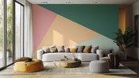 Abstract geometric triangle wallpaper in vibrant hues. abstract-20
