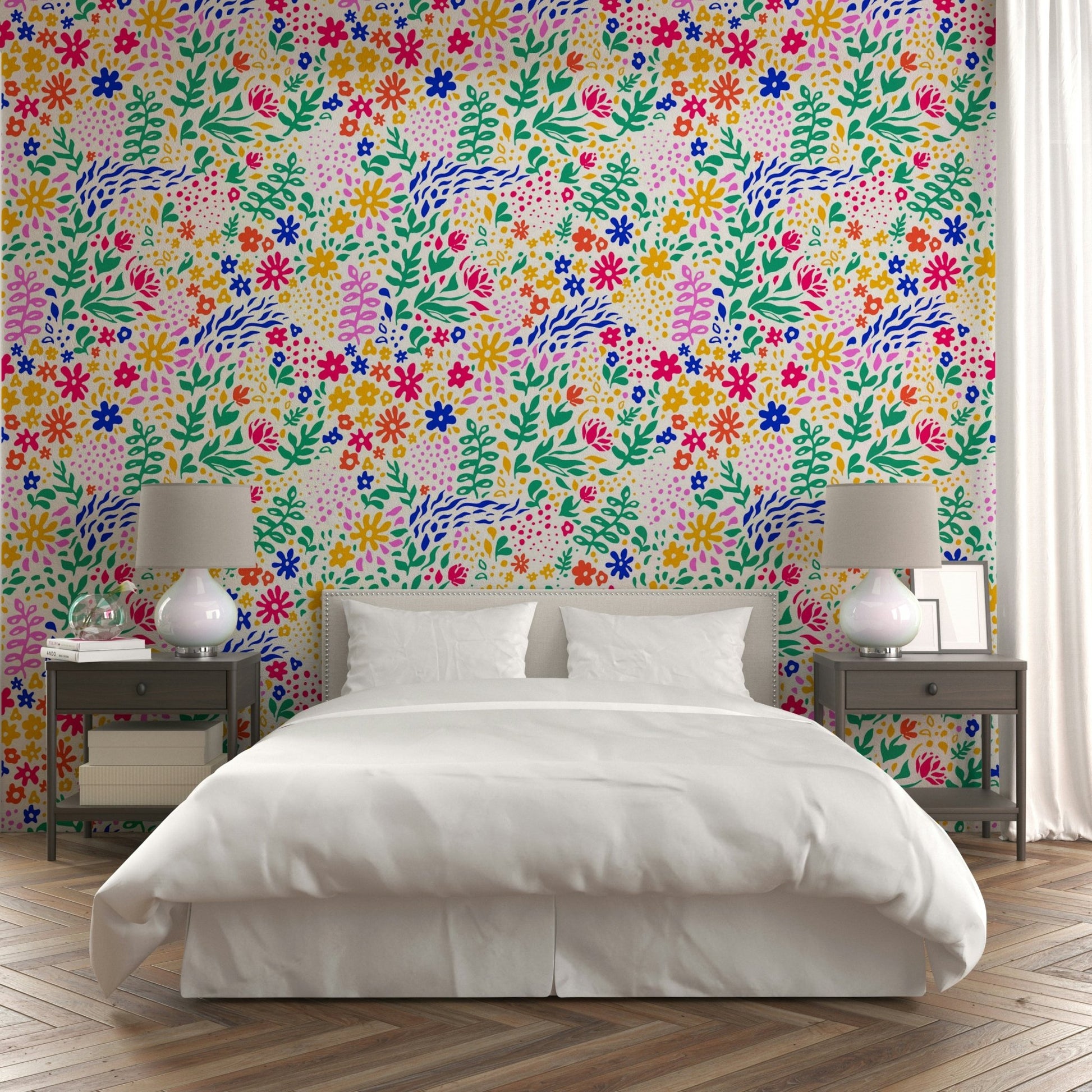 Wallpaper for walls with a cheerful, artistic feel

