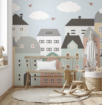 Kids & Nursery City Building Wallpaper - Giffywalls A666