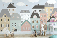 Kids & Nursery City Building Wallpaper - Giffywalls A666