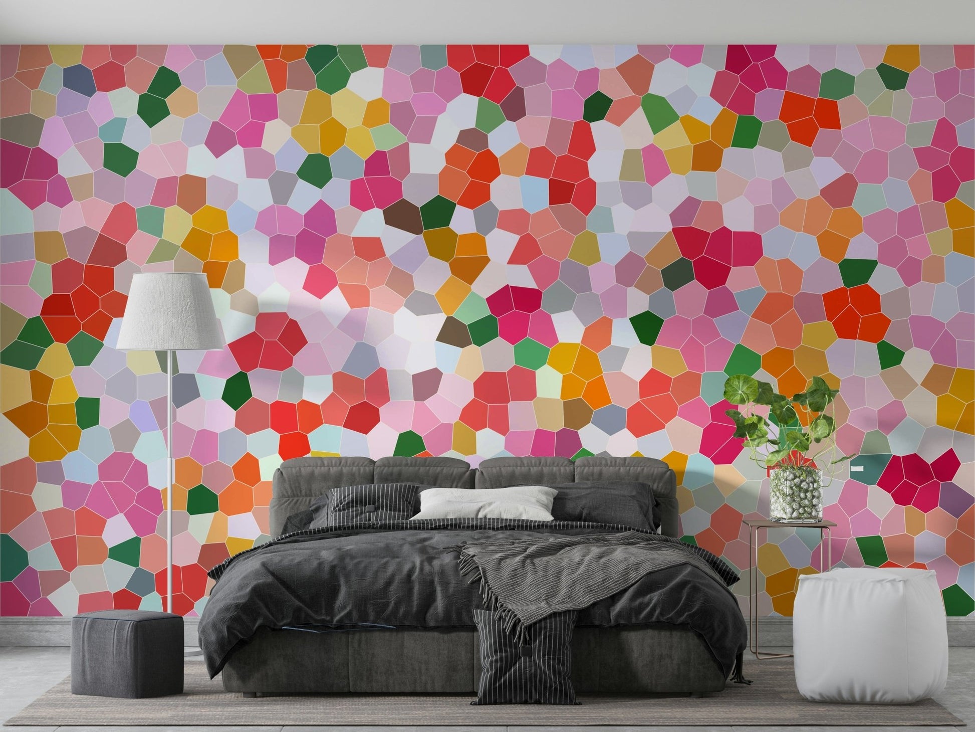 Captures the essence of a vibrant, ever-shifting visual experience.
