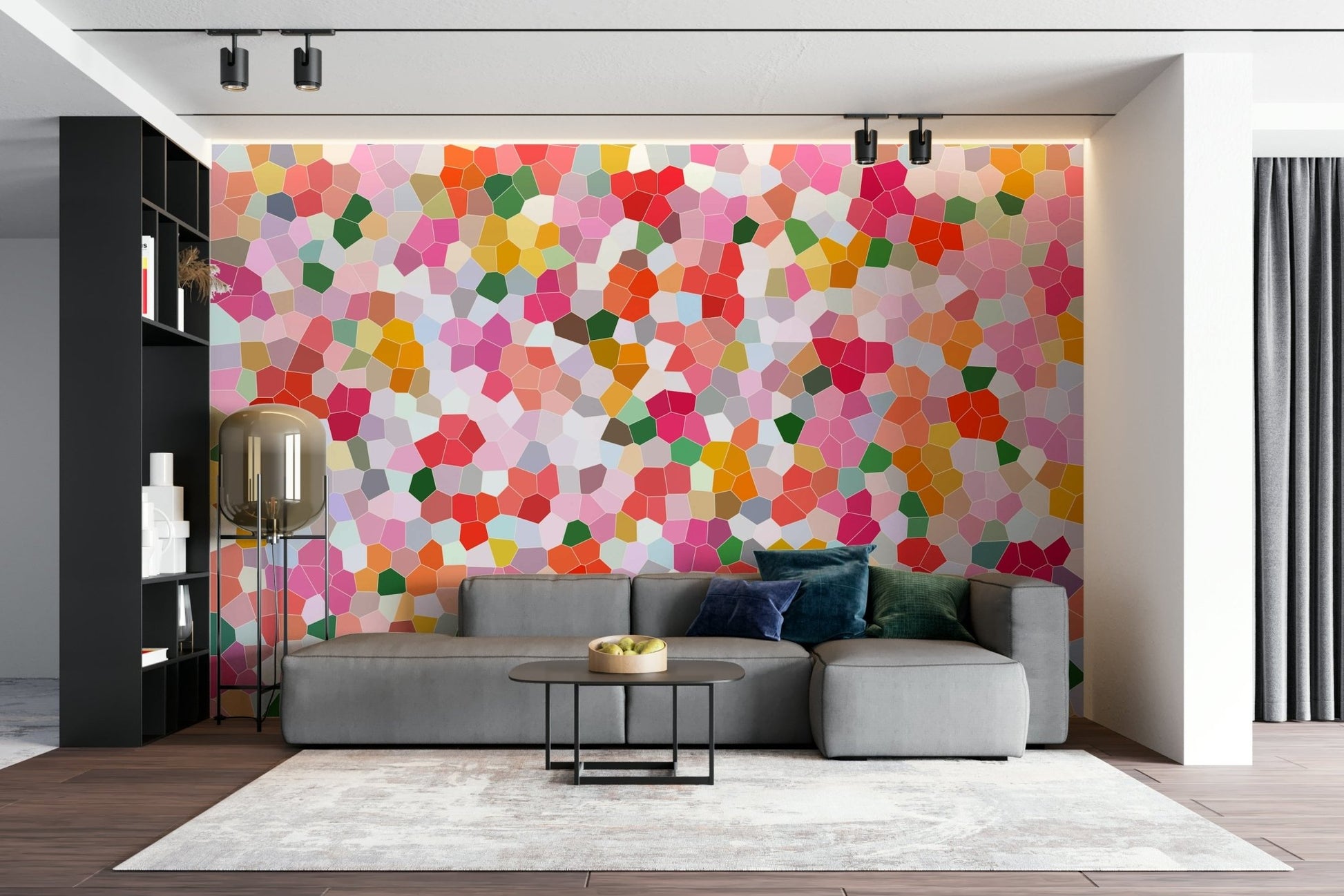 Provides a bold and artistic backdrop.
