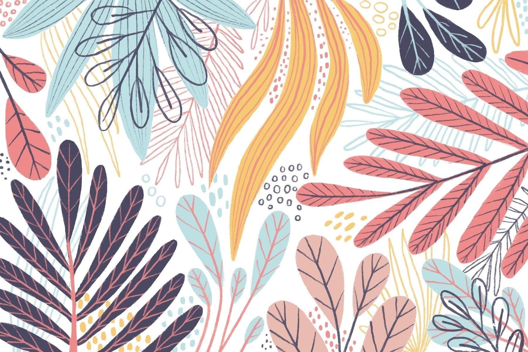 Colorful Leaves Wallpaper, AB-25
