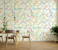 Artistic line print wallpaper.

