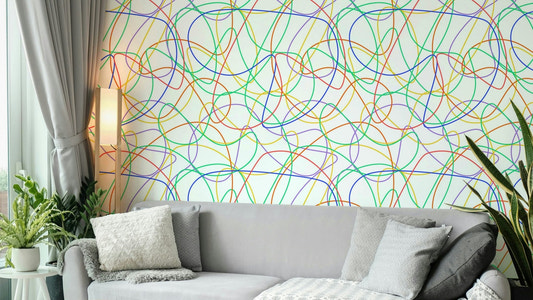 Abstract colorful lines wallpaper.

