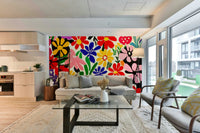 Bold abstract floral design inspired by modernist garden

