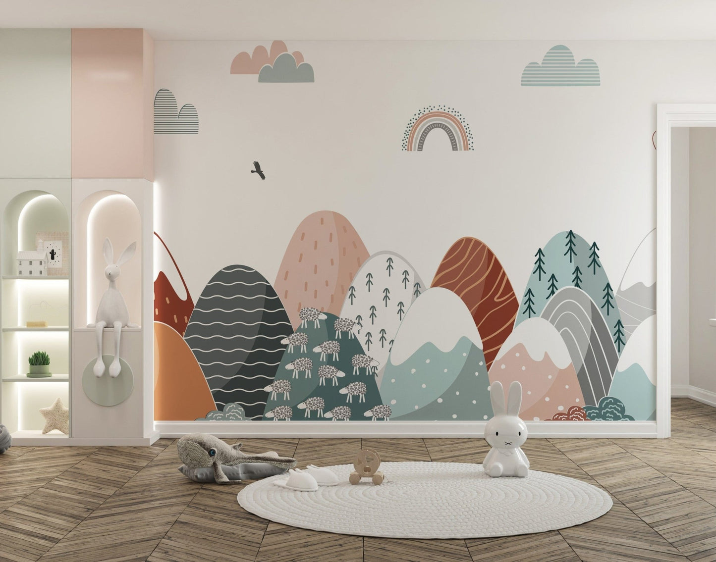 Colorful Mountains Wallpaper Murals - Giffywalls A894