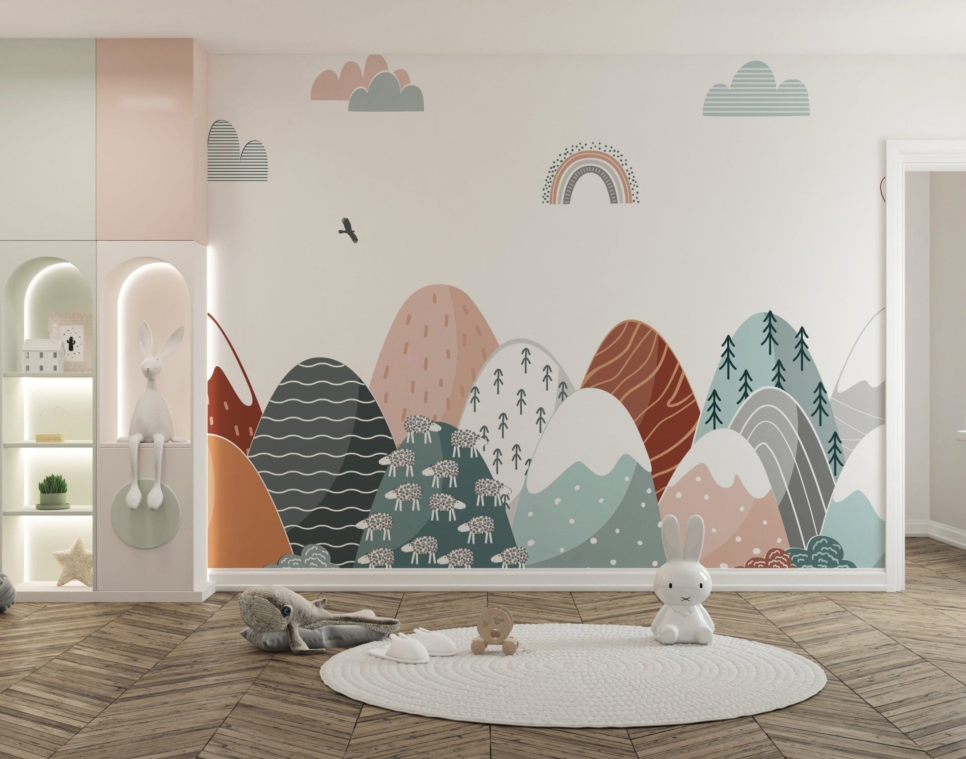 Colorful Mountains Wallpaper Murals - Giffywalls A894