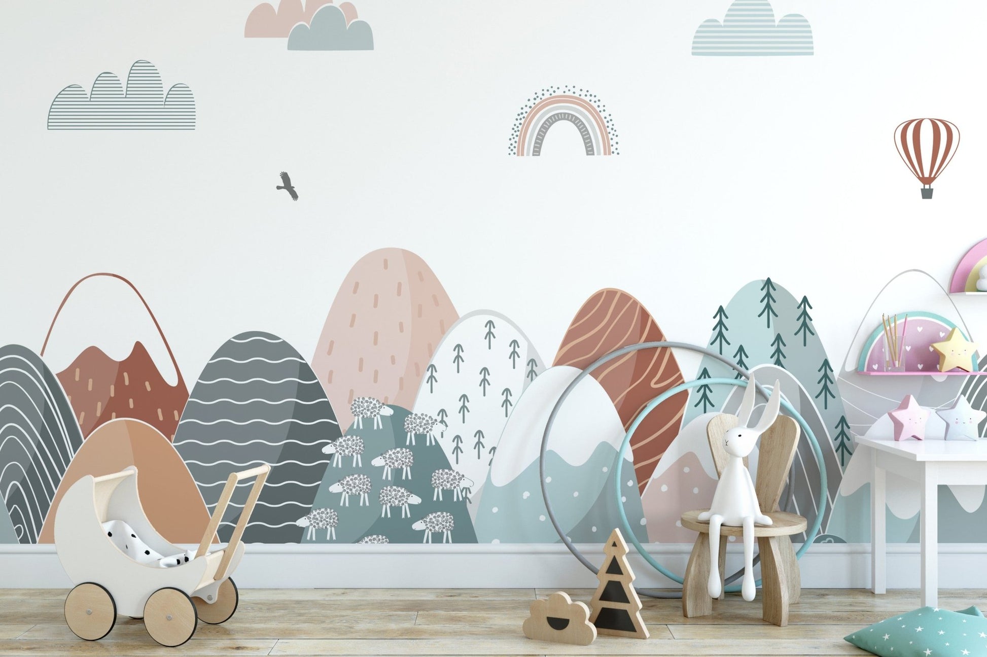 Colorful Mountains Wallpaper Murals - Giffywalls A894