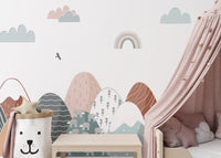 mountains wallpaper for playful decor A894
