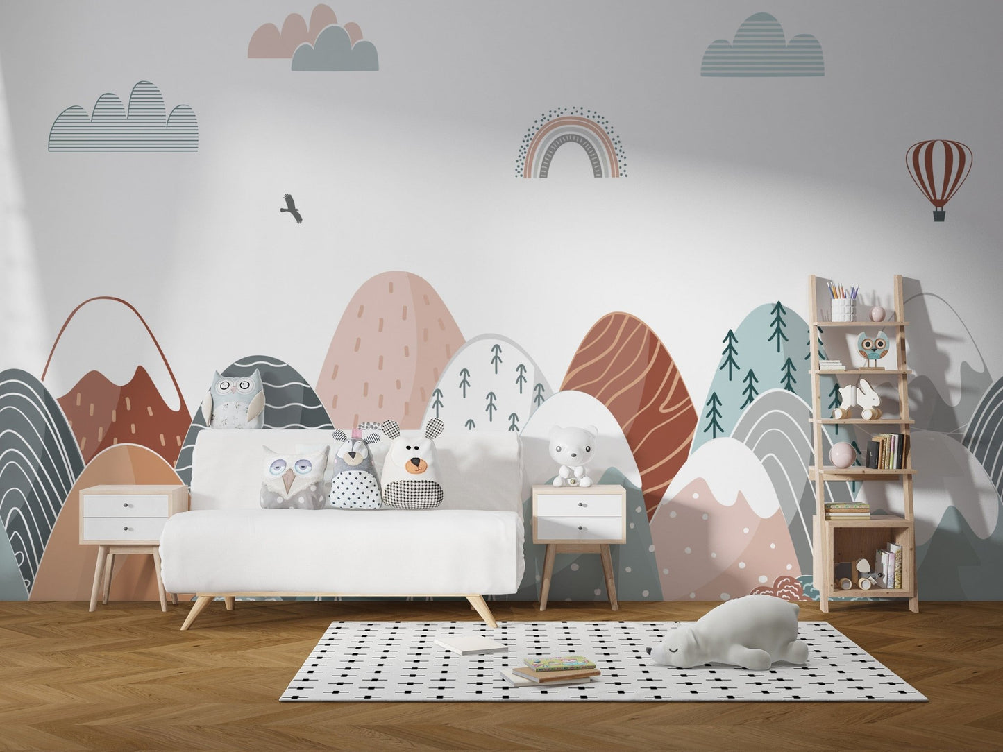 Whimsical mountain wallpaper for vibrant decor A894