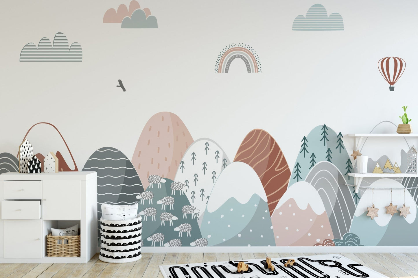 Colorful Mountains Wallpaper Murals - Giffywalls A894