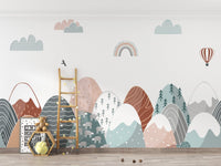 Colorful Mountains Wallpaper Murals - Giffywalls A894