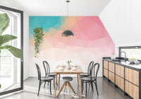 Abstract ombre wallpaper in warm hues B074
