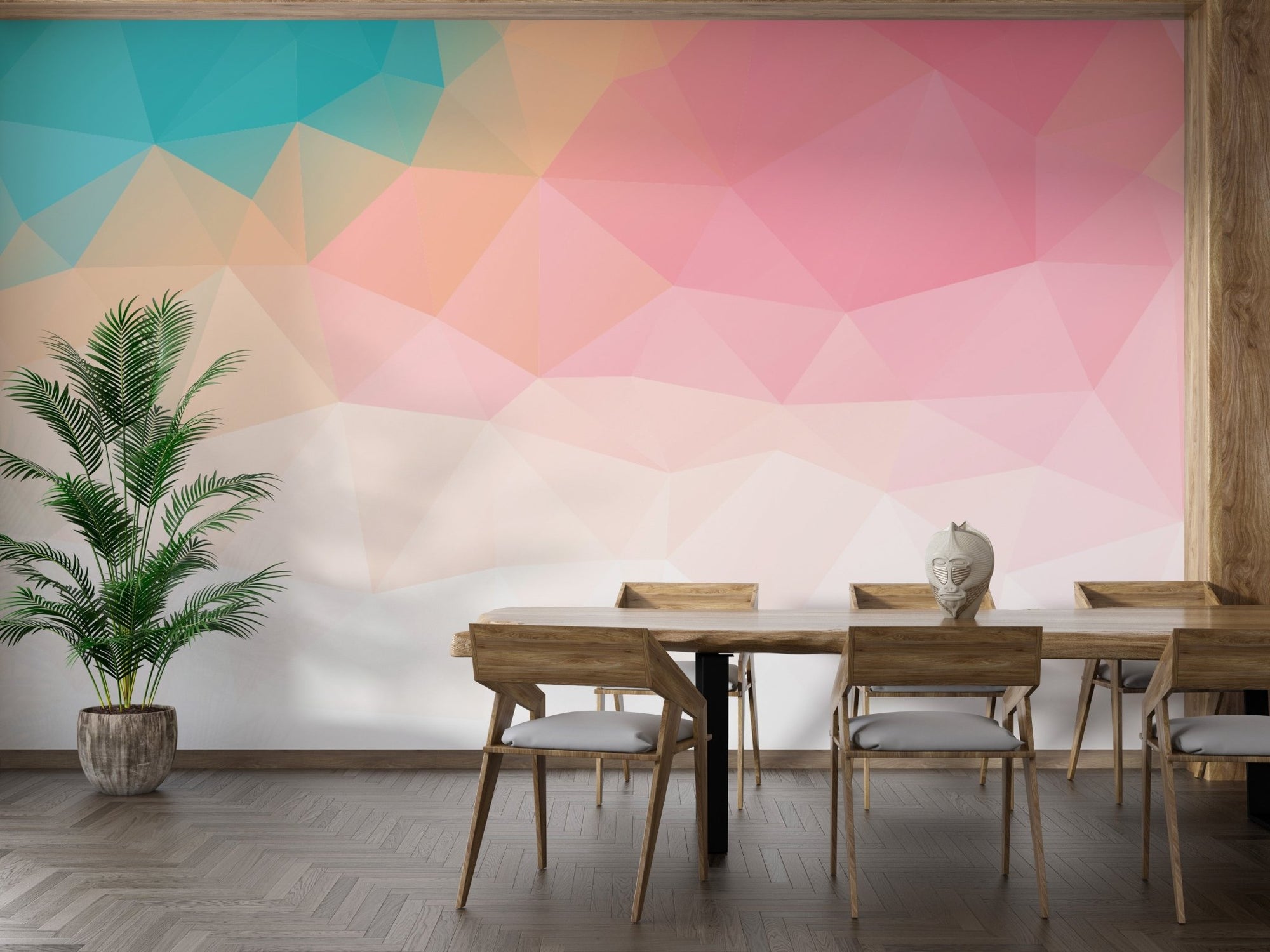 Vibrant ombre gradient wall mural design B074