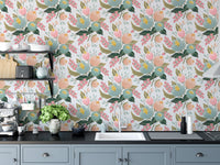 Lovely spring floral wallpaper design B084