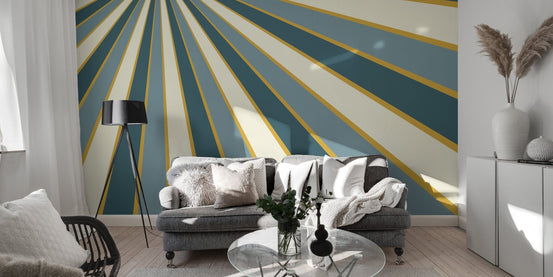 Multicolor abstract striped wallpaper A951
