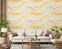 Colorful Strokes Wallpaper, flowing watercolor style pattern.