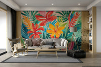 Detailed view of the colorful, lush foliage

