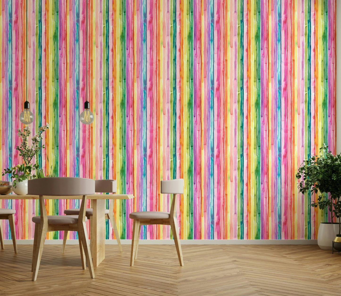 Rainbow wall mural wallpaper

