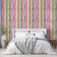 Kids room stripe wallpaper

