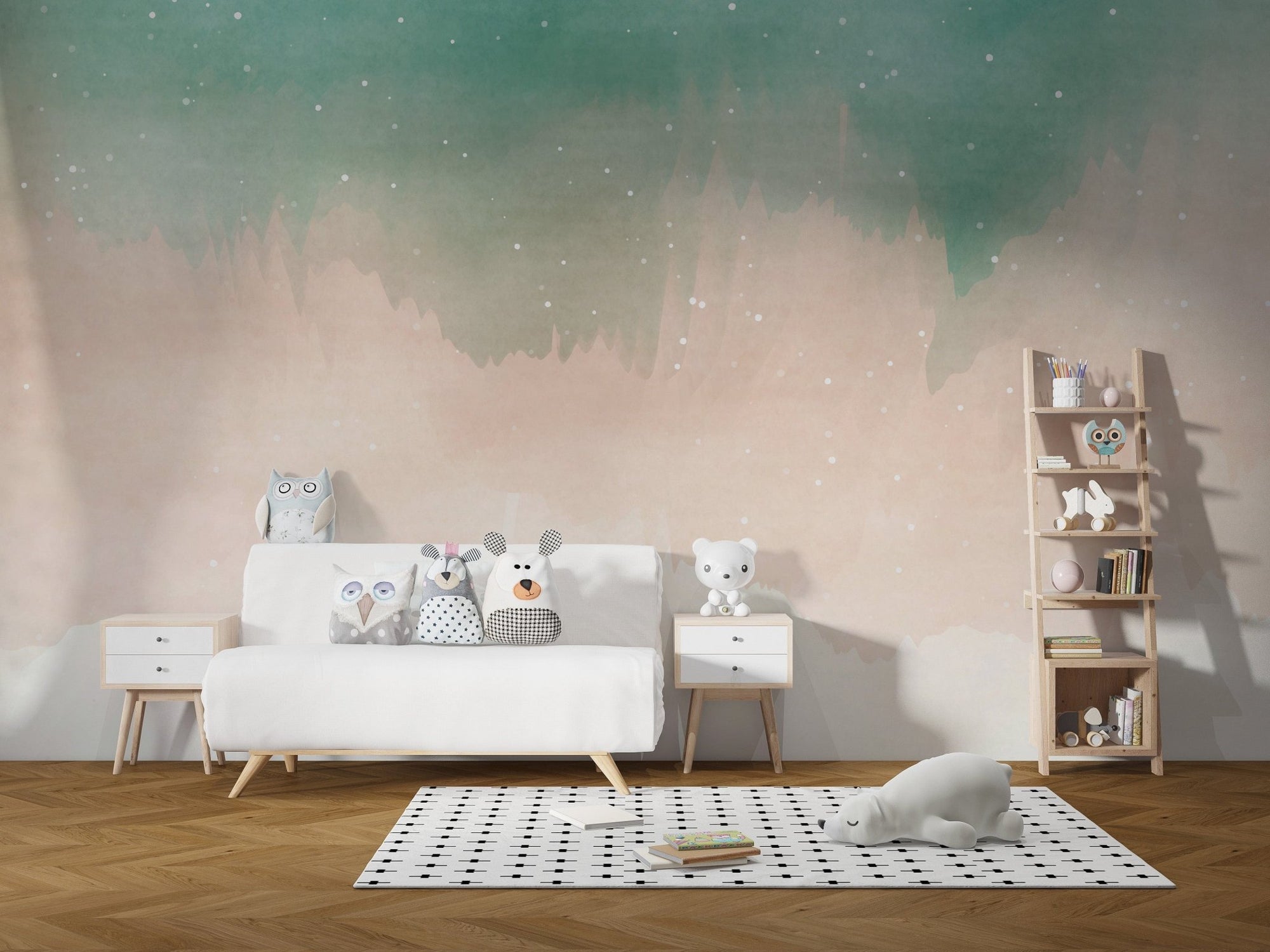 Colorful Watercolor Ombre Wallpaper B128
