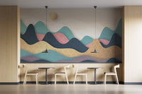 Colorful Wavy Mountains Wallpaper Murals - Giffywalls mountain-27