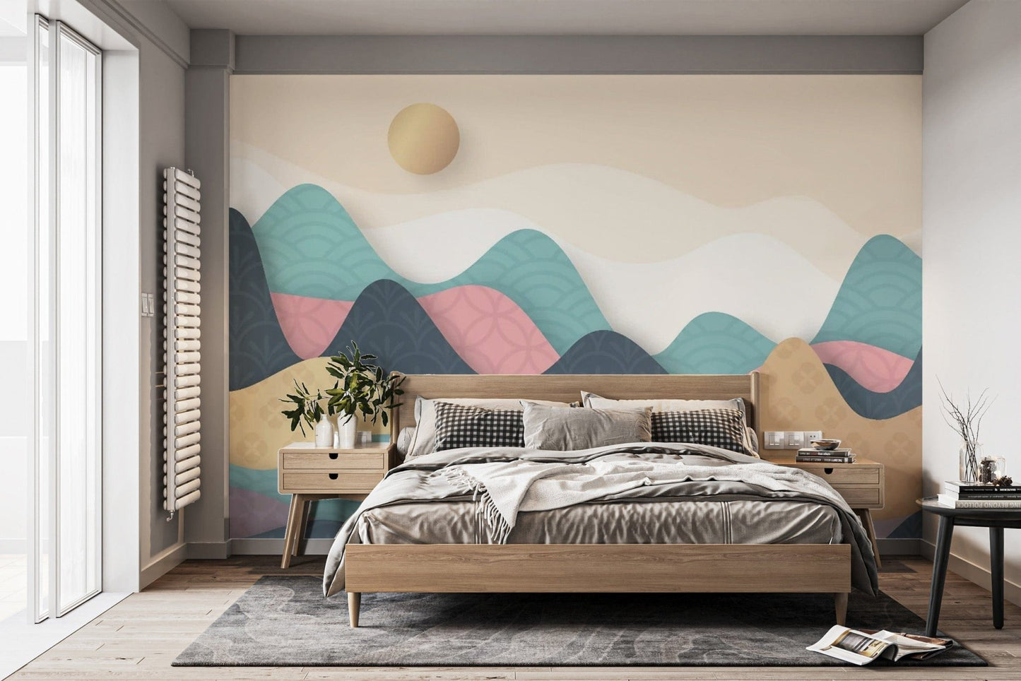 Colorful Wavy Mountains Wallpaper Murals - Giffywalls mountain-27