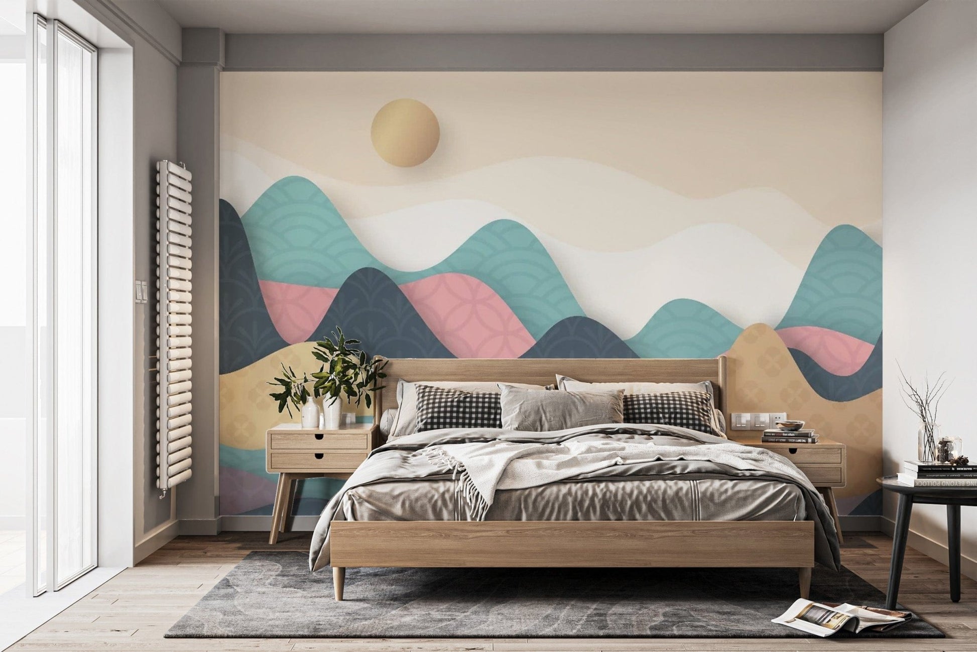 Colorful Wavy Mountains Wallpaper Murals - Giffywalls mountain-27