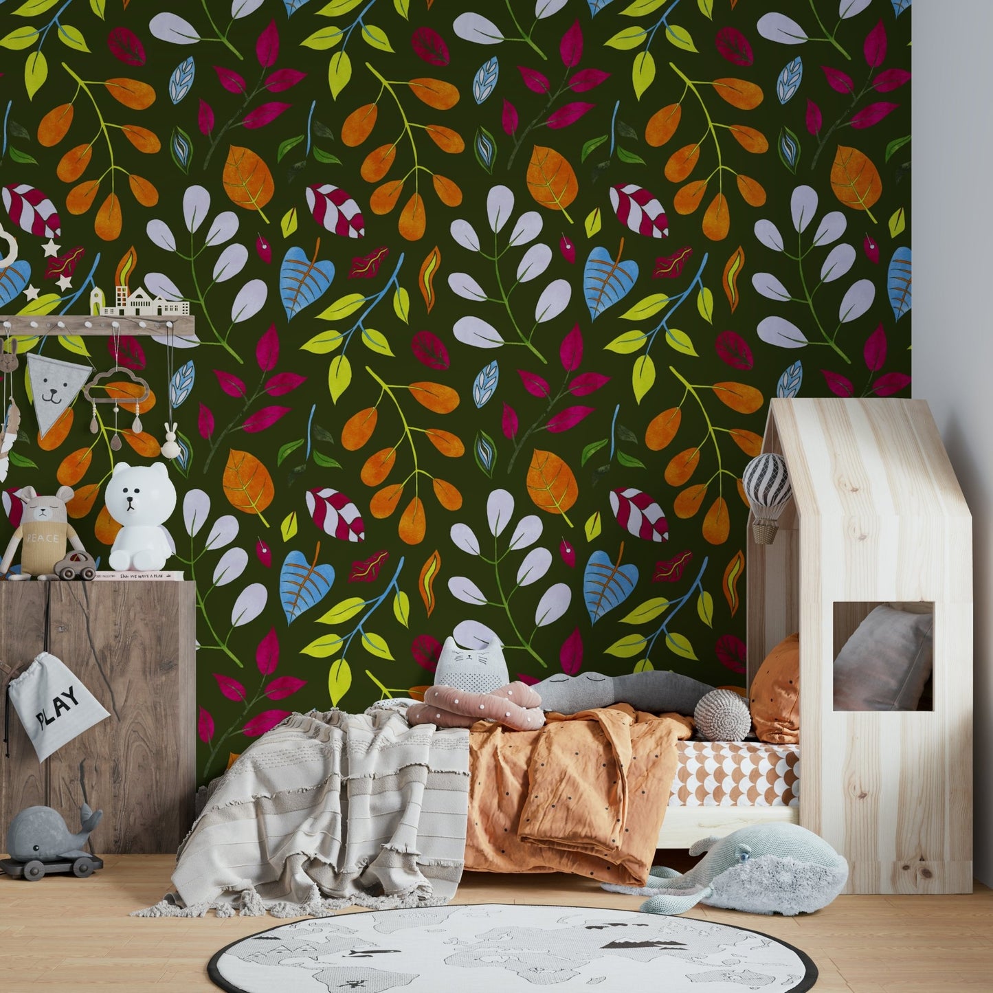 Botanical wallpaper design.

