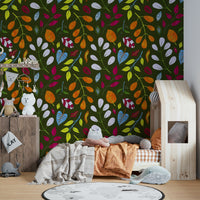 Botanical wallpaper design.

