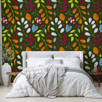 Stylish botanical print wallpaper.

