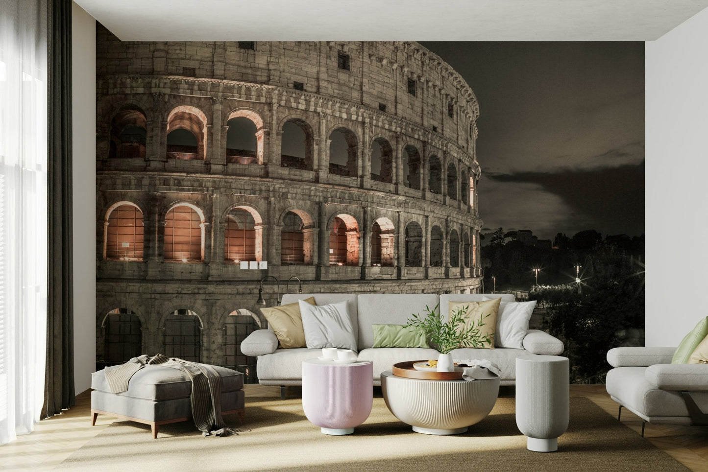 The sky is dark and cloudy.

