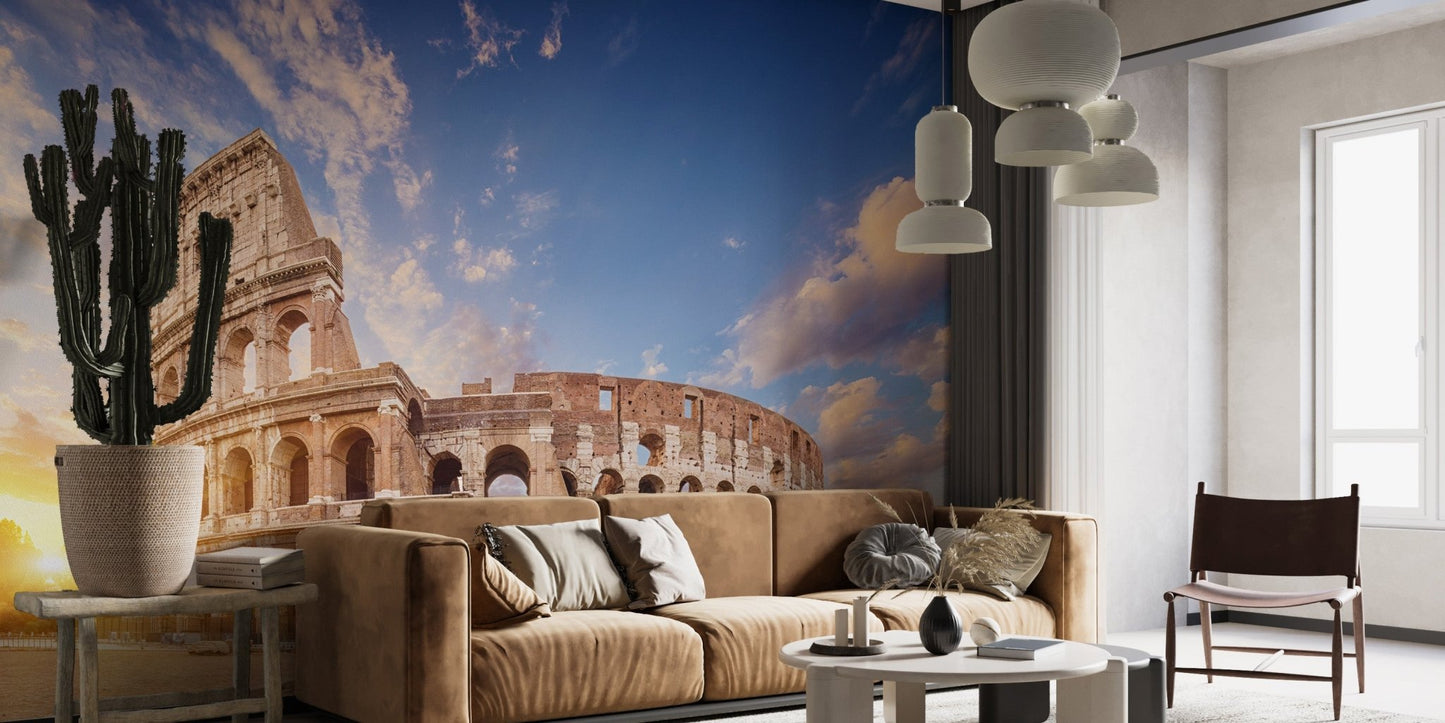 Colosseum Sunrise Historic Rome Wall Mural - Giffywalls