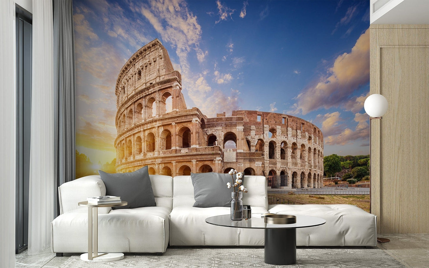 Beautiful Colosseum Rome wallpaper mural for interiors