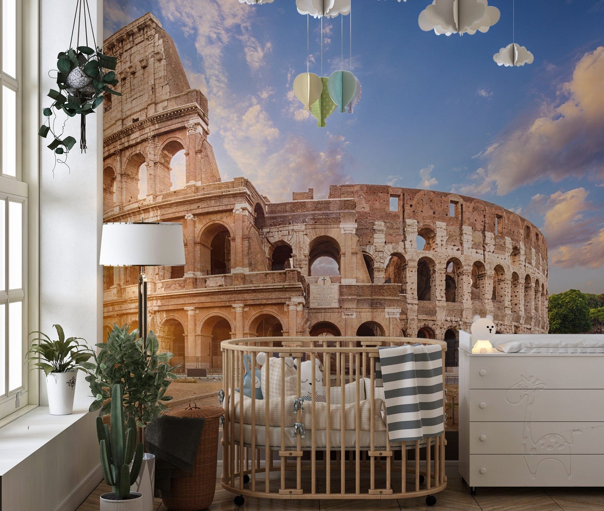 Colosseum Sunrise Historic Rome Wall Mural - Giffywalls