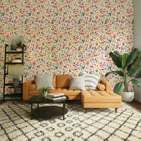 Cheerful botanical mural art GD798

