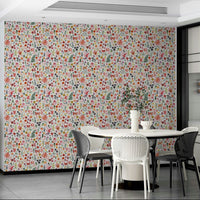 Coral leaves and flowers print GD798

