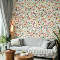 Colourful plant mural design GD798

