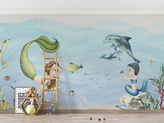 Colorful Mermaids Wallpaper Mural C423