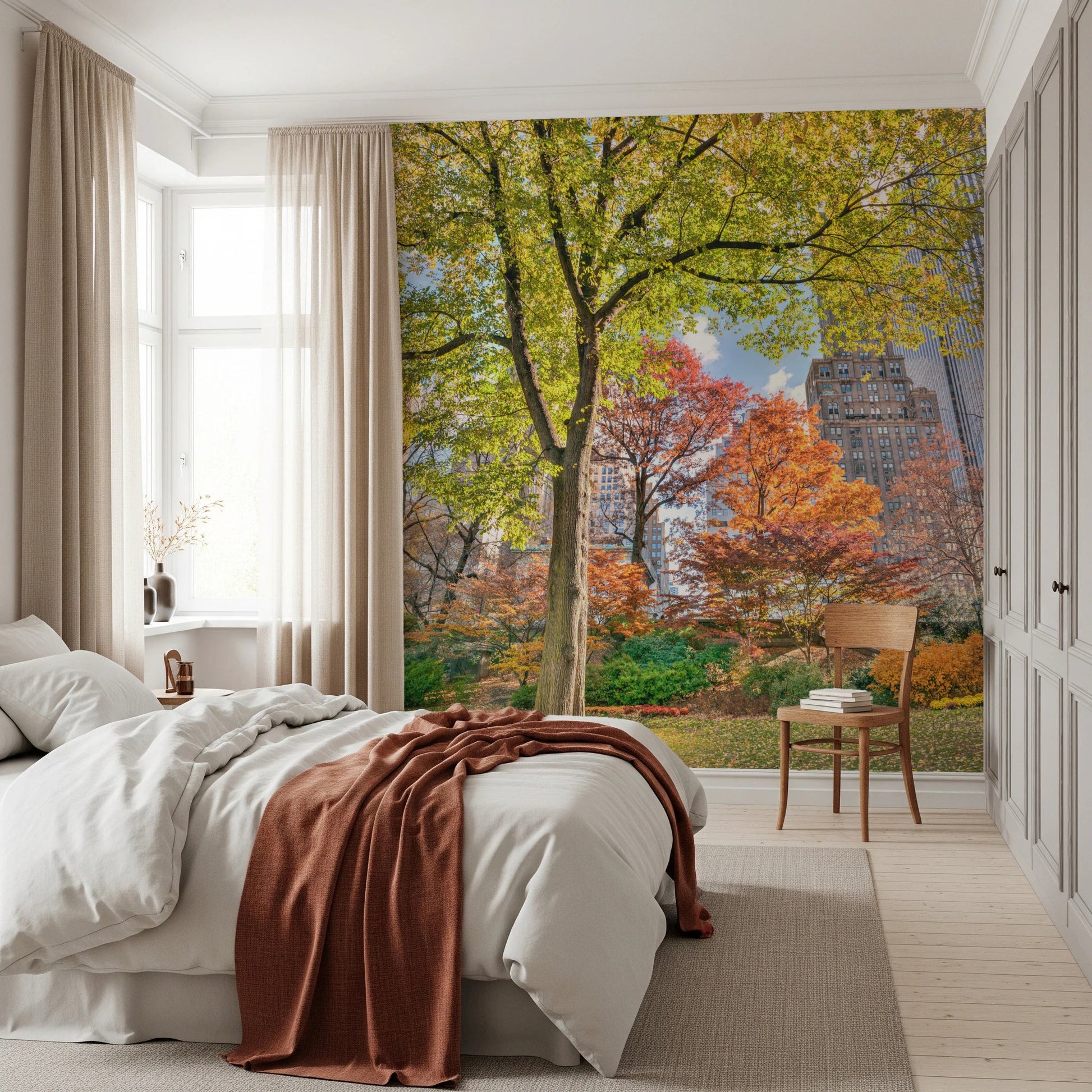Colours of Central Park Wall Mural for a stylish bedroom wall