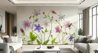 A beautiful modern art wall mural of delicate flowers., GD5253