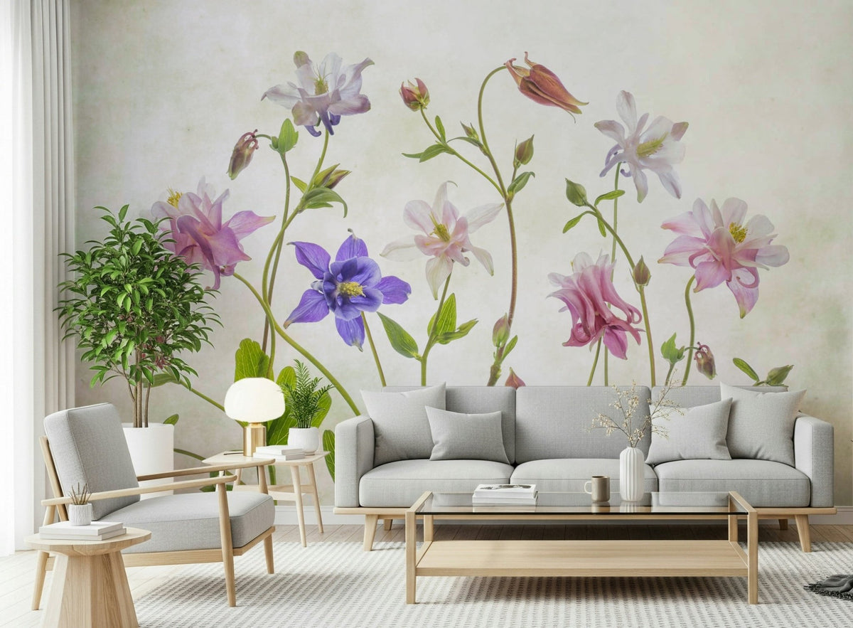 A classic soft floral wallpaper for walls., GD5253