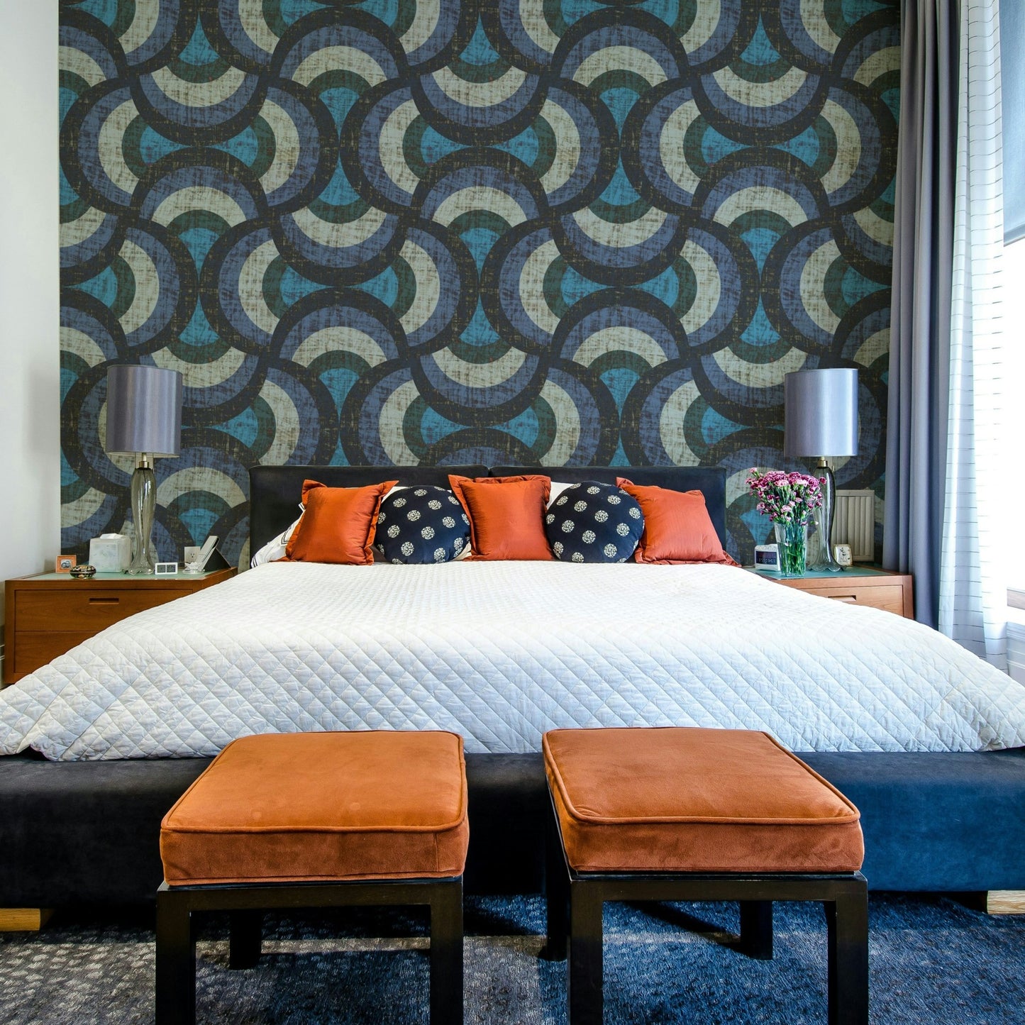 Modern circular wallpaper GD3176

