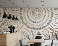 A calming modern pattern wallpaper mural that defines a space.