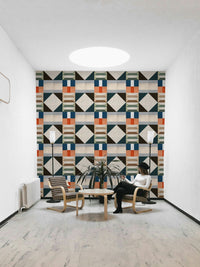 Modern geometric tile wallpaper

